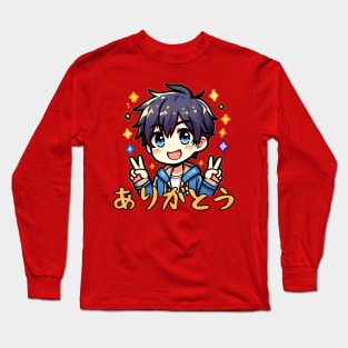 Japanese Kawai Arigato Long Sleeve T-Shirt